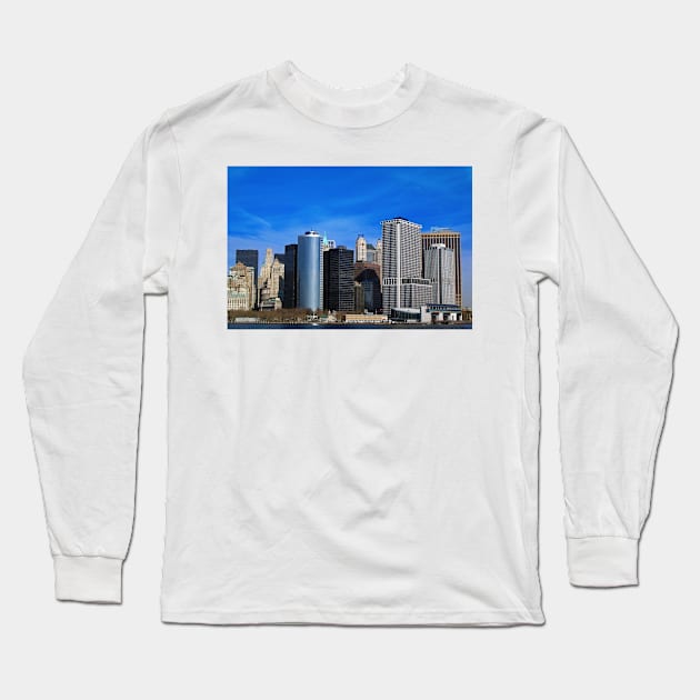 New York City Skyline United States Of America Long Sleeve T-Shirt by AndyEvansPhotos